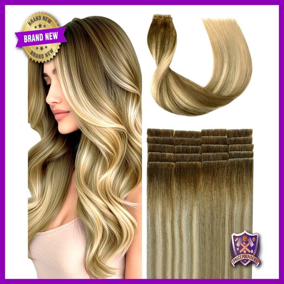 14 Inch Human Hair Tape In Extensions 20 Pieces Invisible Tape main image 6